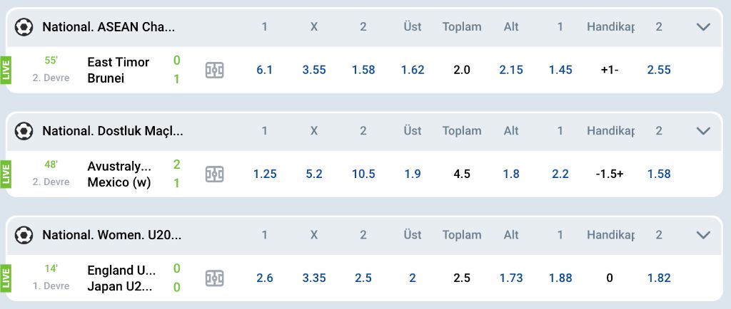 Mostbet canlı bahis ekranı, futbol maçları, oranlar ve handikap seçenekleri