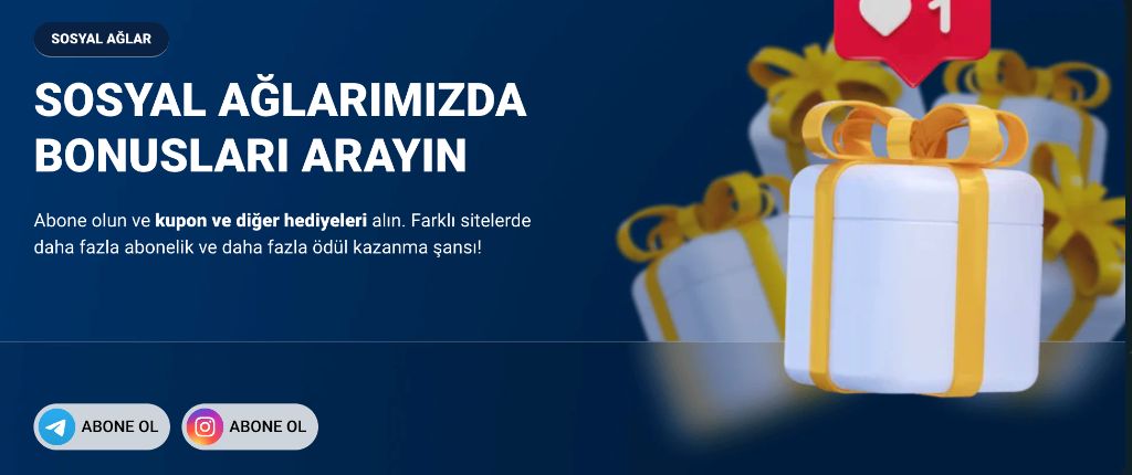 Mostbet sosyal ağlarda bonus arayın, kupon ve hediyeler