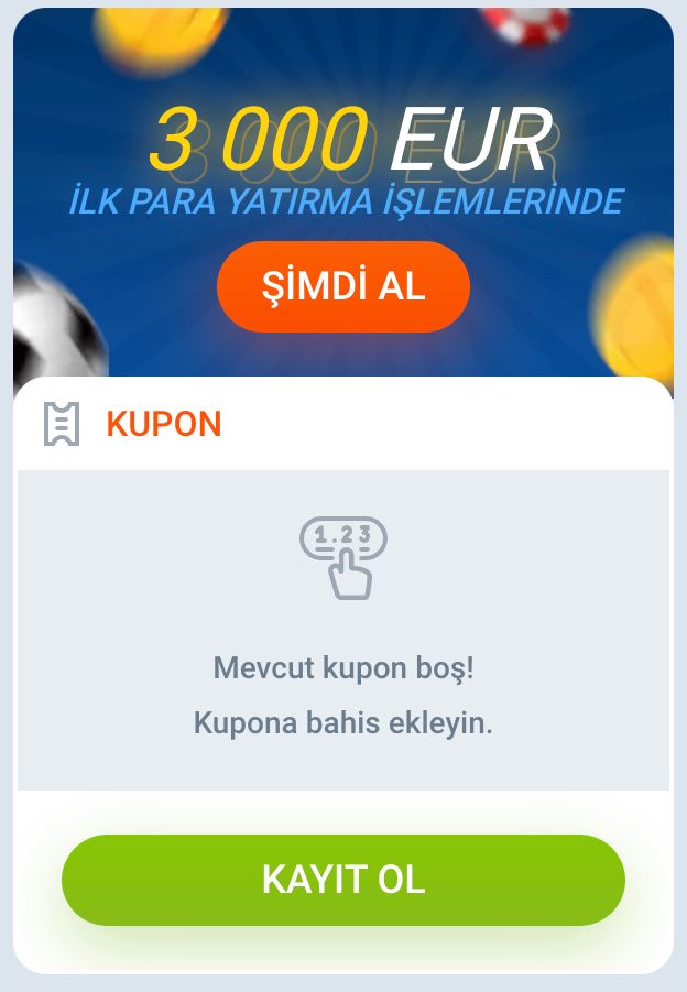 Mostbet kupon ve hoş geldin bonusu, 3000 EUR ilk para yatırma teklifi